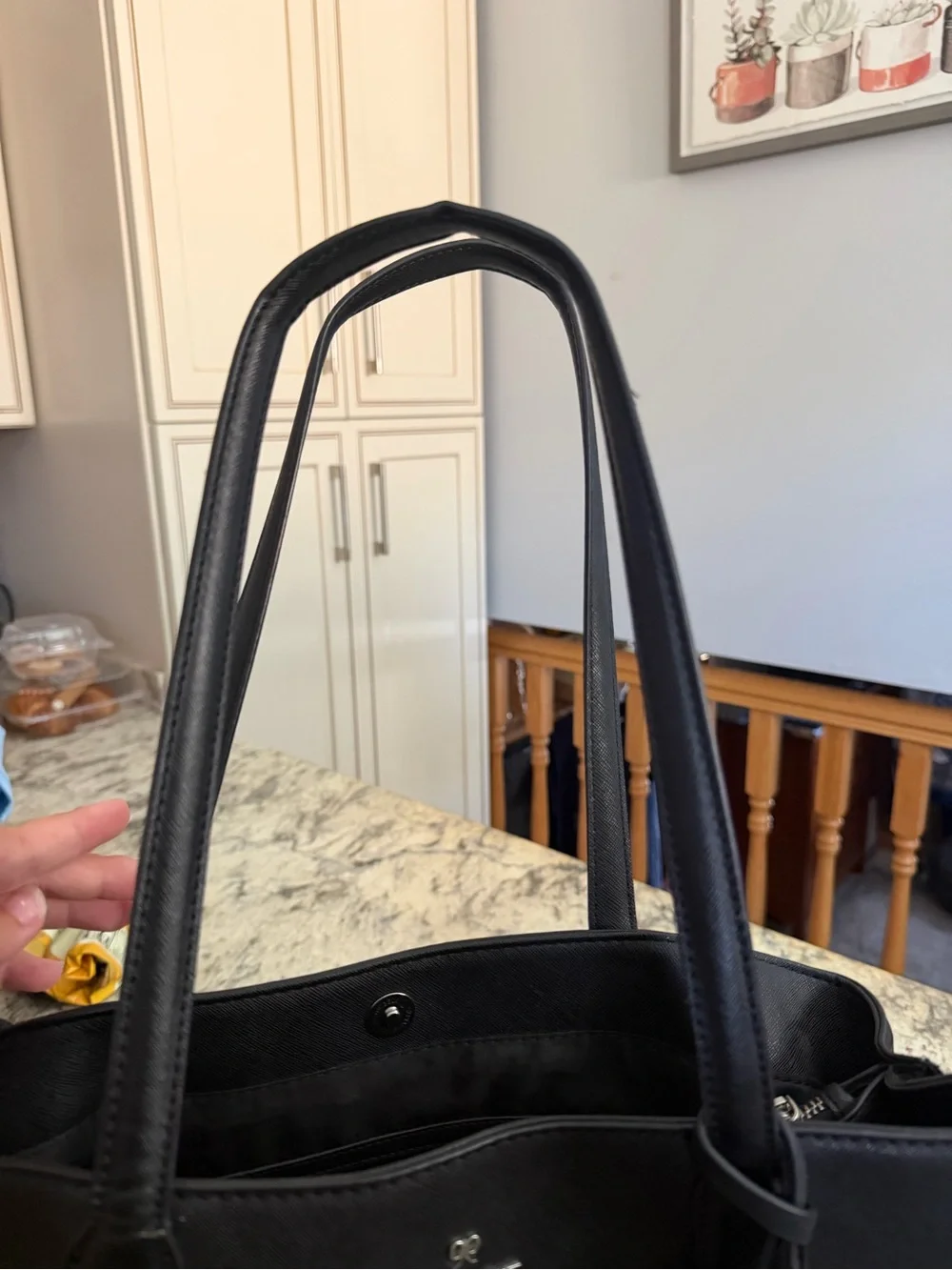 Nine West Black Farida laptop Tote with Tassel Accent